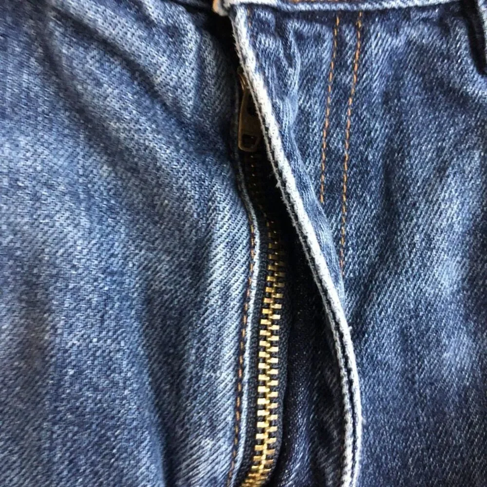 J Crew The Bleecker Men's Denim Blue Jeans 36 x 32 Zip Closure Straight Designer